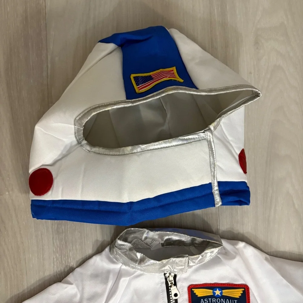 Astronaut Kit Costume Kids Amazing Me! Space Jacket Helmet Flag Halloween Sz 4-6